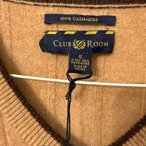 Club Room 100% Cashmere V-Neck Sweater - Picture 5 of 12
